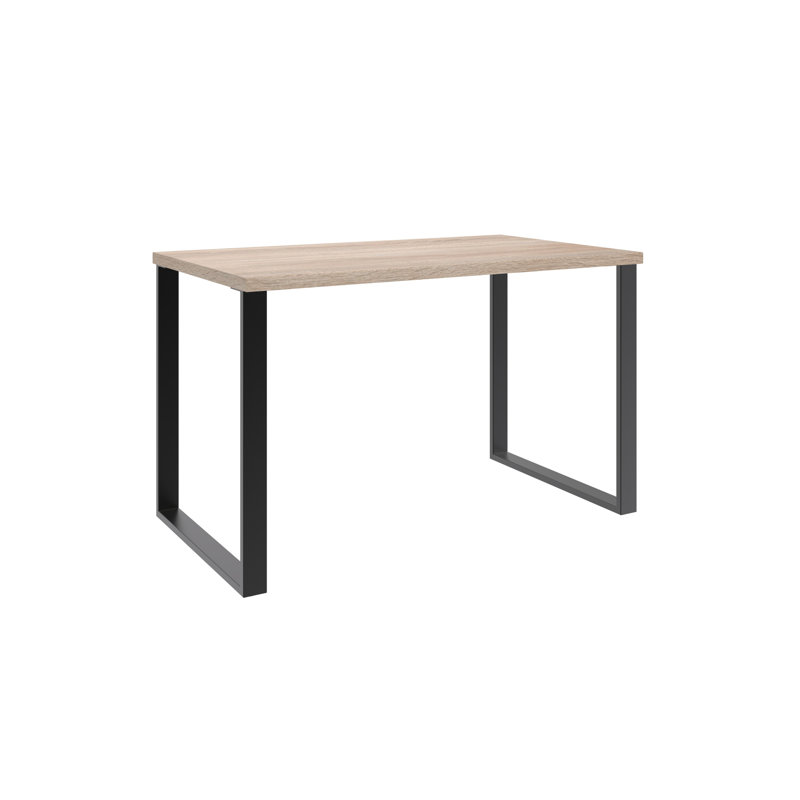 Nadica Metal Base Writing Desk, 75cm H x 120cm W x 70cm D, Tan