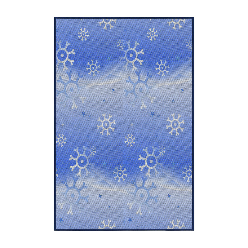 Tapis de zone bleue à motifs, Rectangle 5 pi x 8 pi