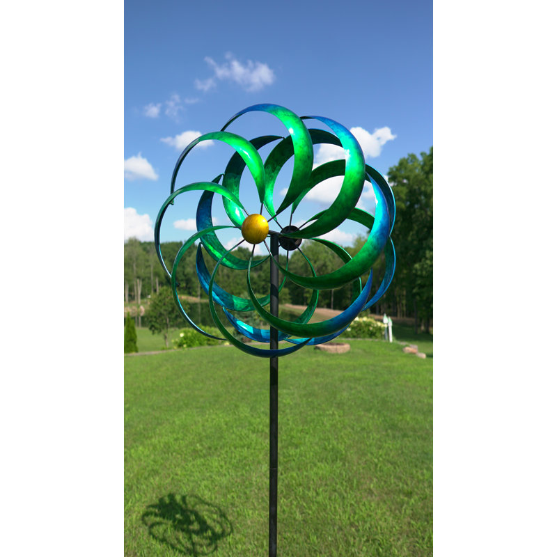 Bryony Metal Abstract Rotator, Blue/Green