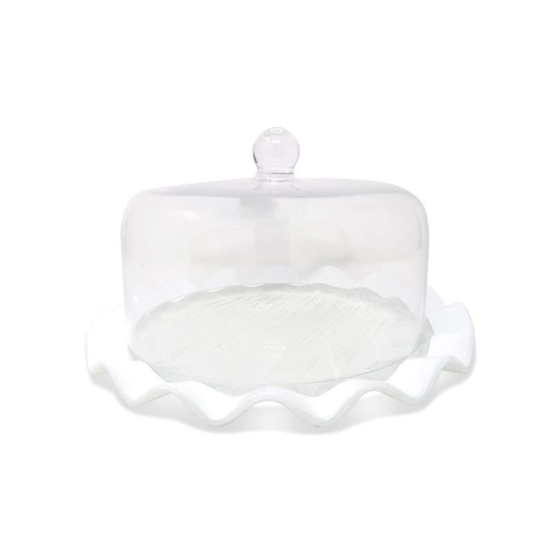 Plateau en verre Mercer41 Felicien, Blanc