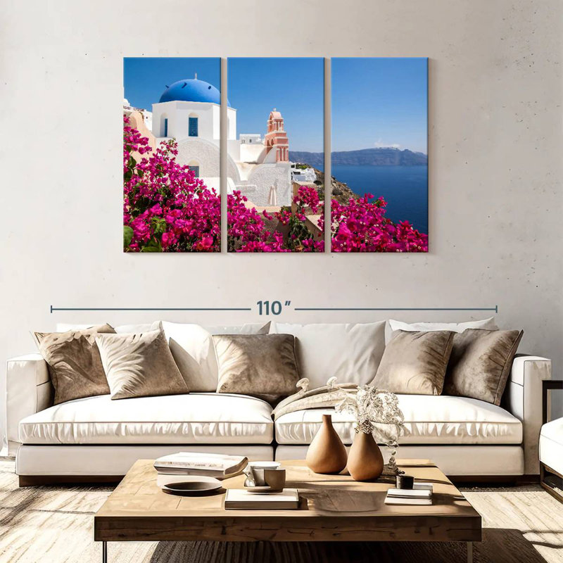Kavia Santorini Cycladic Architecture, 48" H x 74" W