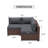 Bryonny Wicker 3 - Person Modular Patio Conversation Set with Cushions-97808084