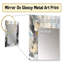 Grey Gold Delicate Abstract Brushstrokes II - Abstract Decorative Mirror On Metal-332329243
