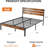 Platform Bed Frame with Wood Headboard and Footboard No Box Spring Needed-1274742082