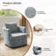 Upholstered Chenille Swivel Armchair-1426768096
