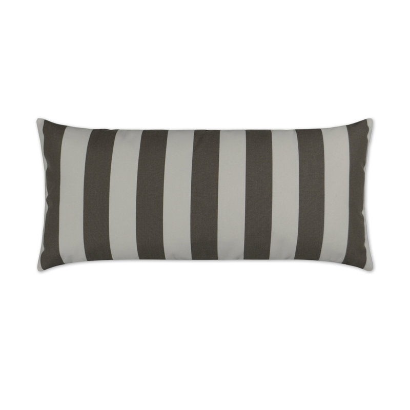 Cafe Stripe Lumbar Indoor/Outdoor Pillow Cover & Insert, Driftwood