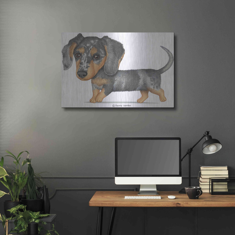 «Dappled Dachshund Walking» par Danny Gordon, H 24 po x l 36 po