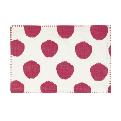 Ruby Dot Printed Placemats Set of 4