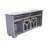 65.3" TV Stand With LED Light Strips And Iron Mesh Barn Door Y Decorative Strip Country Grey Farmhouse Style-652014482