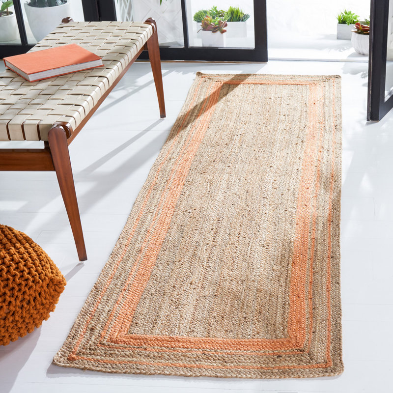 Tapis en jute de fibre naturelle Gatti, Tapis de couloir 2 pi 6 po x 8 pi
