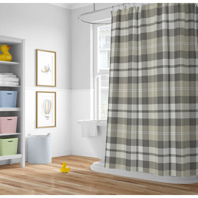 Gen Plaid Ultra-Thin Lightweight Shower Curtain