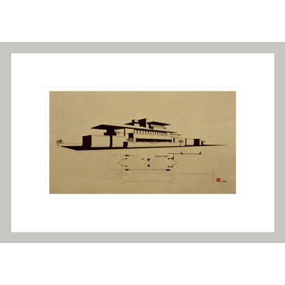 Frederick Robie House Chicago IL by Frank Lloyd Wright - Framed Giclee Print