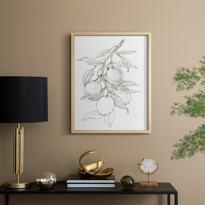 «FruitBearing Branch I», reproduction encadrée - bois massif, H 15 po x l 12 po