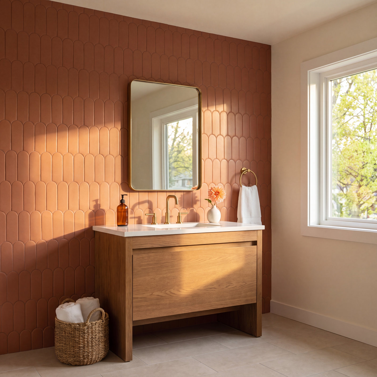 Airy Matte 3" x 8" Ceramic Wall Tile, Terracotta