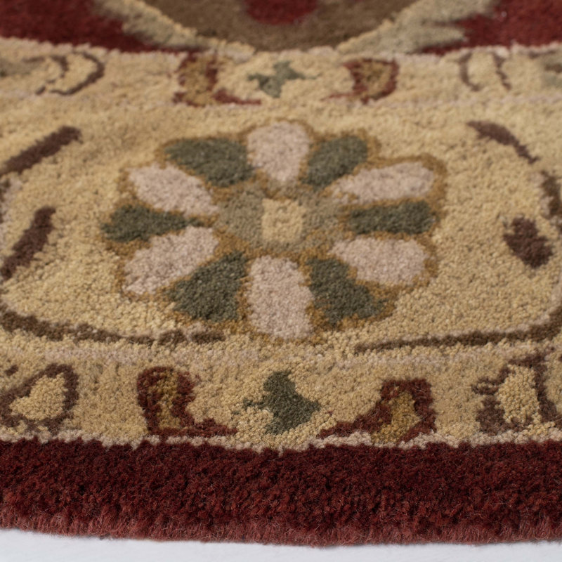 Balthrop Hand Tufted Wool Oriental Rug, Round 3'6"
