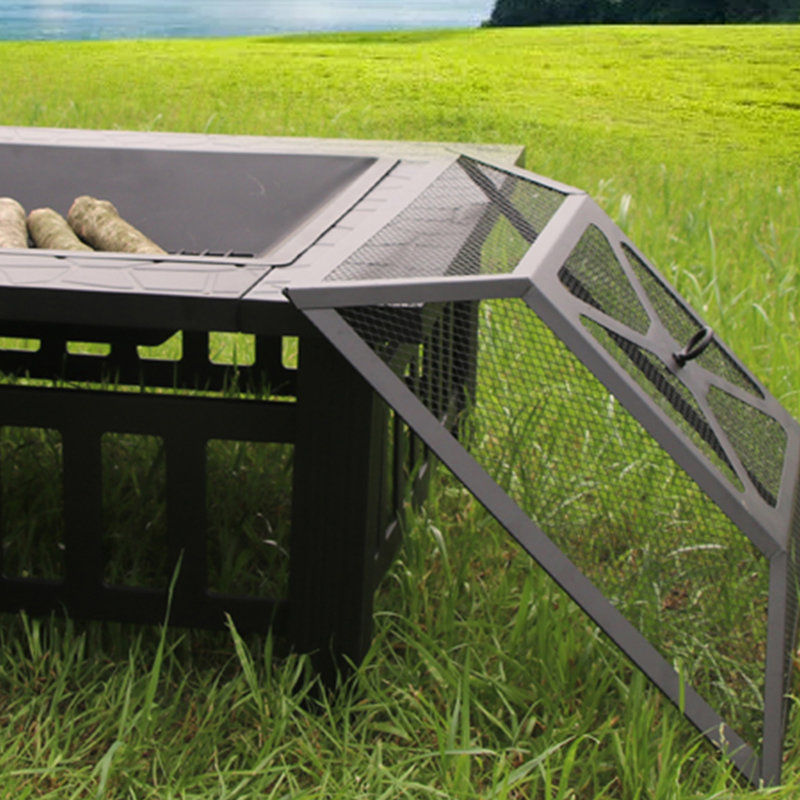 Iron Outdoor Square Fire Pit