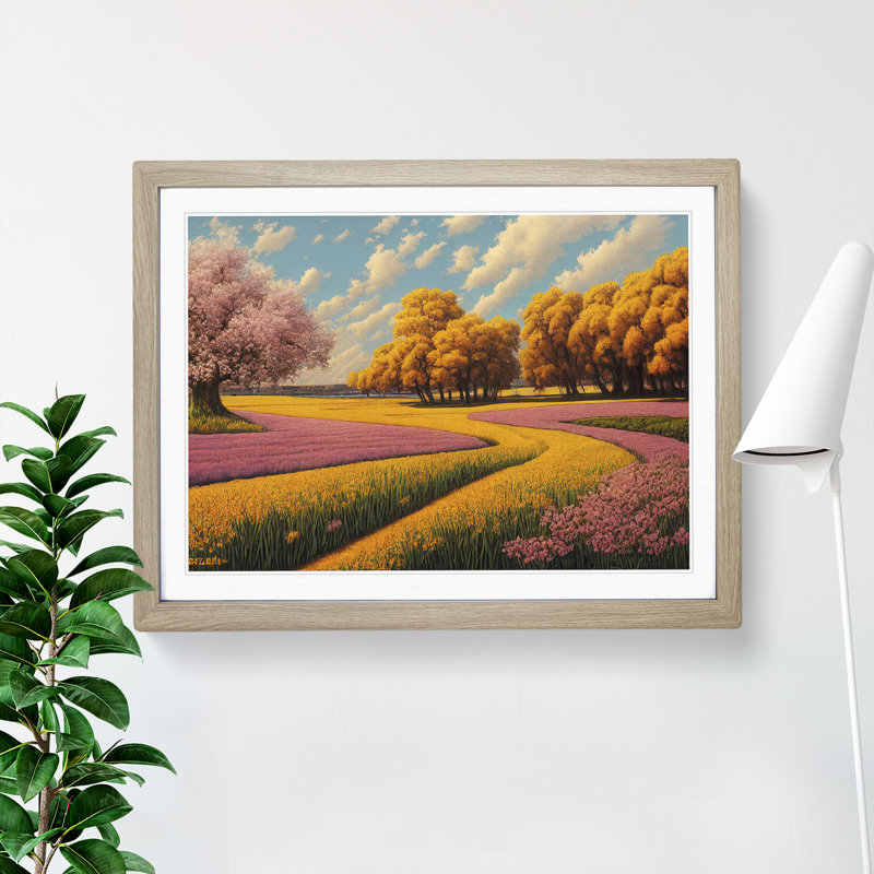 Spring Landscape Meadow - Single Picture Frame Print