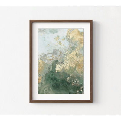 Green And Gold Abstract Painting Print, Extra Large Wall Art Abstract Print, Large Wall Art, Wall Art, Oversized Wall Art