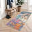 Abstract Washable Rug - Living Room Bedroom Large Area Rug Indoor Farmhouse Stain Resistant Carpet Non-Slip Machine Washable Distressed Soft Room Decor Colorful/Multi-1400120793