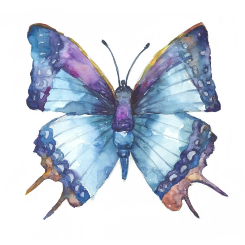 Vibrant Butterfly IV Print by Beverly Fuller, 20" H x 20" W x 1.5" D, Matte