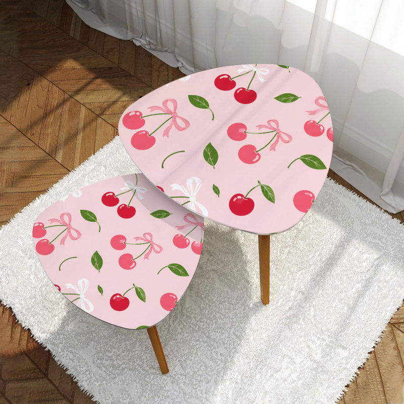 Ensemble de 2 tables basses gigognes Triangle