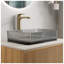 Lavabo-vasque rectangulaire en verre cristal CORA 18 po noir transparent