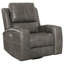 Joe Triple Power Recliner Gldier Swivel Chair, Gray Faux Leather