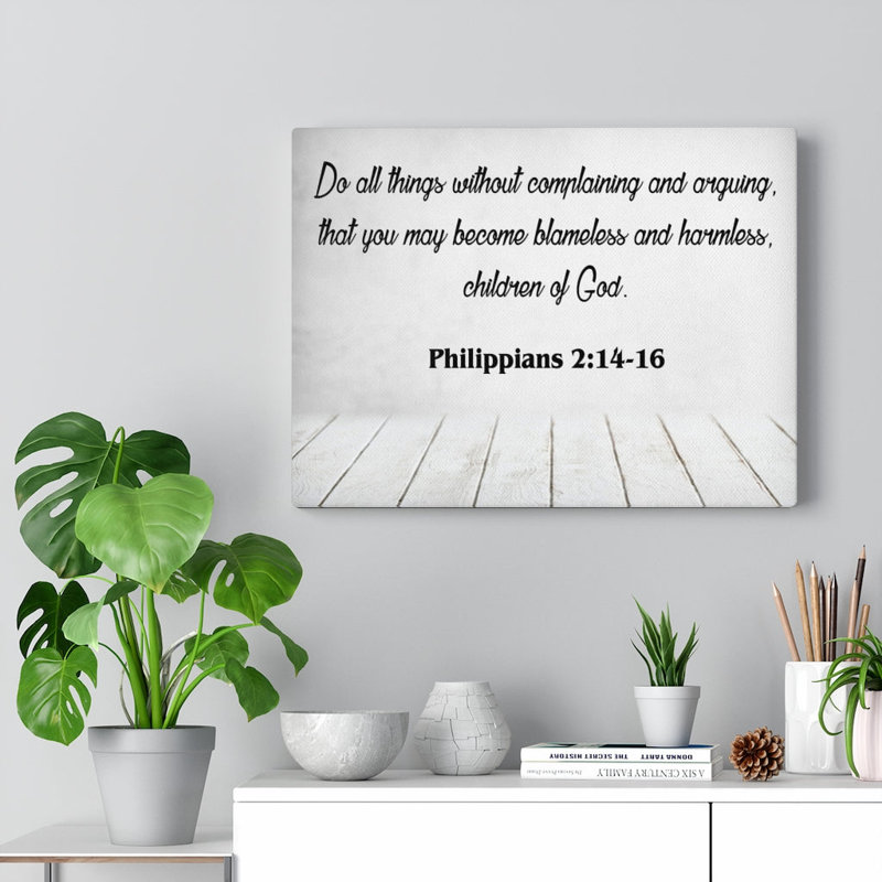Children Of God Philippians 2:14-16 - Wrapped Canvas Print, 30cm H x 41cm W