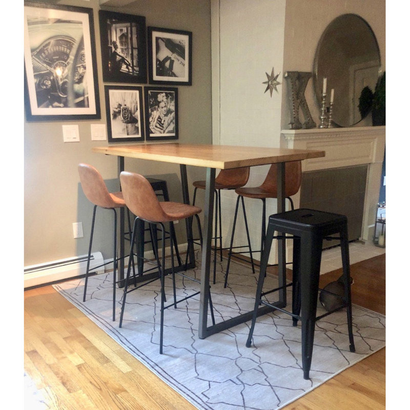 Table de salle à manger Barwick, H 42 po x l 30 po x L 60 po, Gris