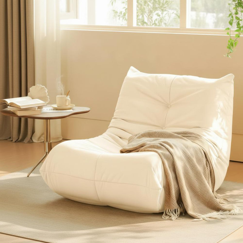 Button-Tufted Bean Bag Sofa