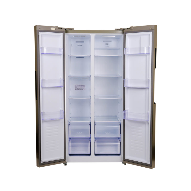 Hamilton Beach 15.6 Cu. Ft. Side-by-Side Refrigerator with Digital Display, Platinum