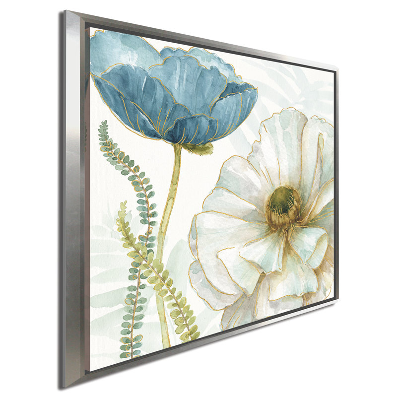 " My Greenhouse Flowers III ", 21.5" H x 21.5" W x 2" D, Silver Floater Frame