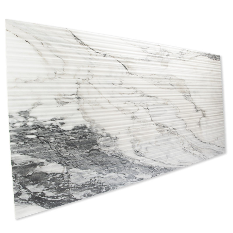 Touche Pleated Deco 23-1/2 In. X 47-1/8 In. Porcelain Floor And Wall Tile