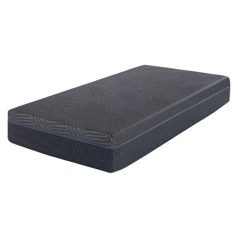 Matelas simple Maya, mousse à mémoire de forme infusée de gel vert, tissu gris 11 po