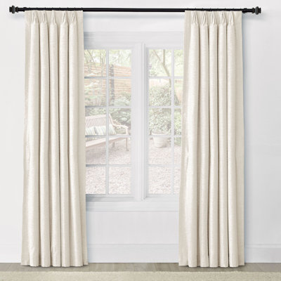 Athena Embroidered Curtain Panel In Cream