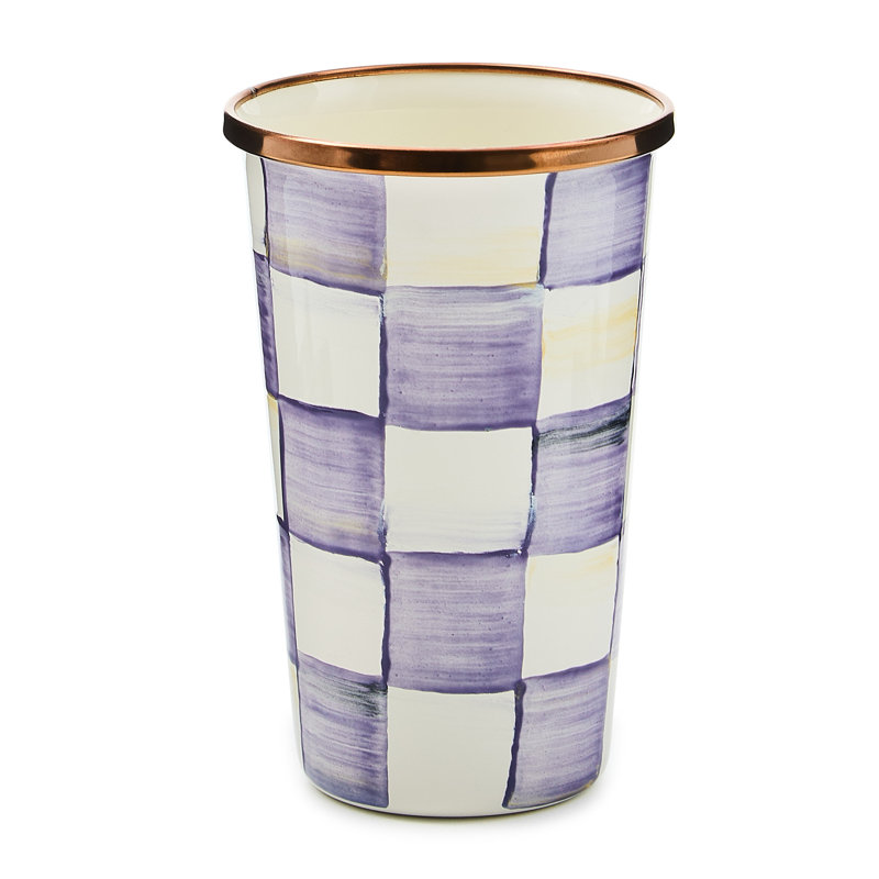 Violet Check 10 Ounce Tumbler