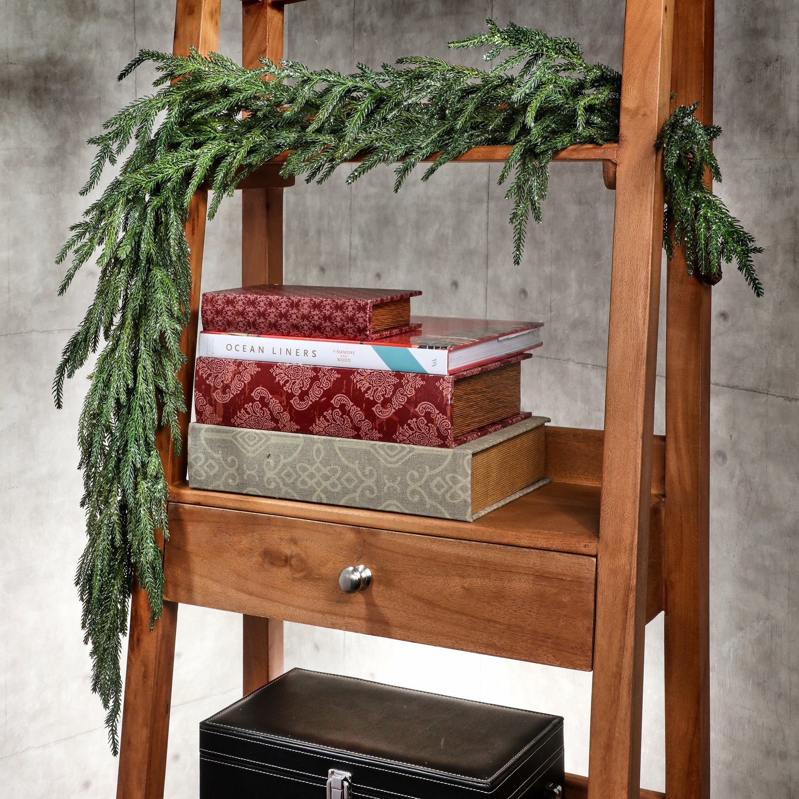 48" Iced Garden Norfolk Pine Garland
