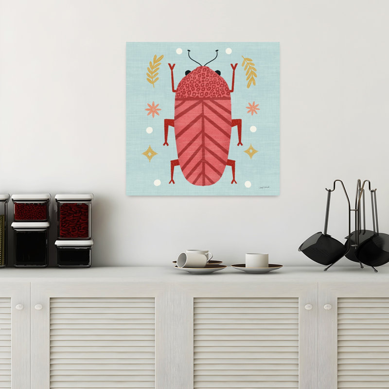 Art mural Playful Bugs III, H 18" x l 18"