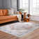 Brookdene Oriental Machine Washable Orange/Gray Area Rug