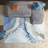Teeming II Washable Abstract Blue Area Rug, Power-loomed,Heavenly Softness with Non-Slipping Backing