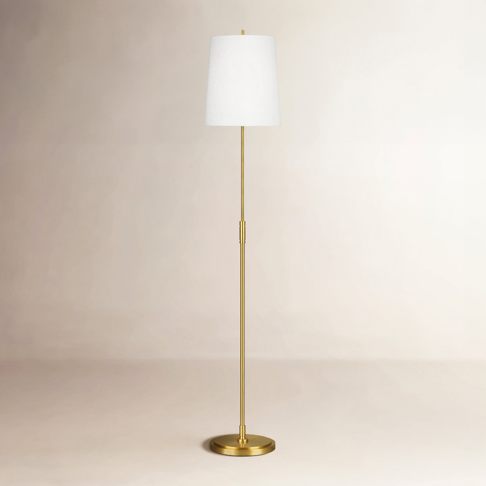 65.5'' Floor Lamp, Burnished Brass
