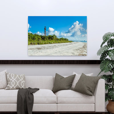 Lumière de l'île de Sanibel, parc de la plage du phare, île de Sanibel, Floride, États-Unis, architecture contemporaine, art mural plage