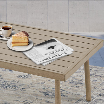 Mariene Rectangular Aluminum Outdoor Coffee Table
