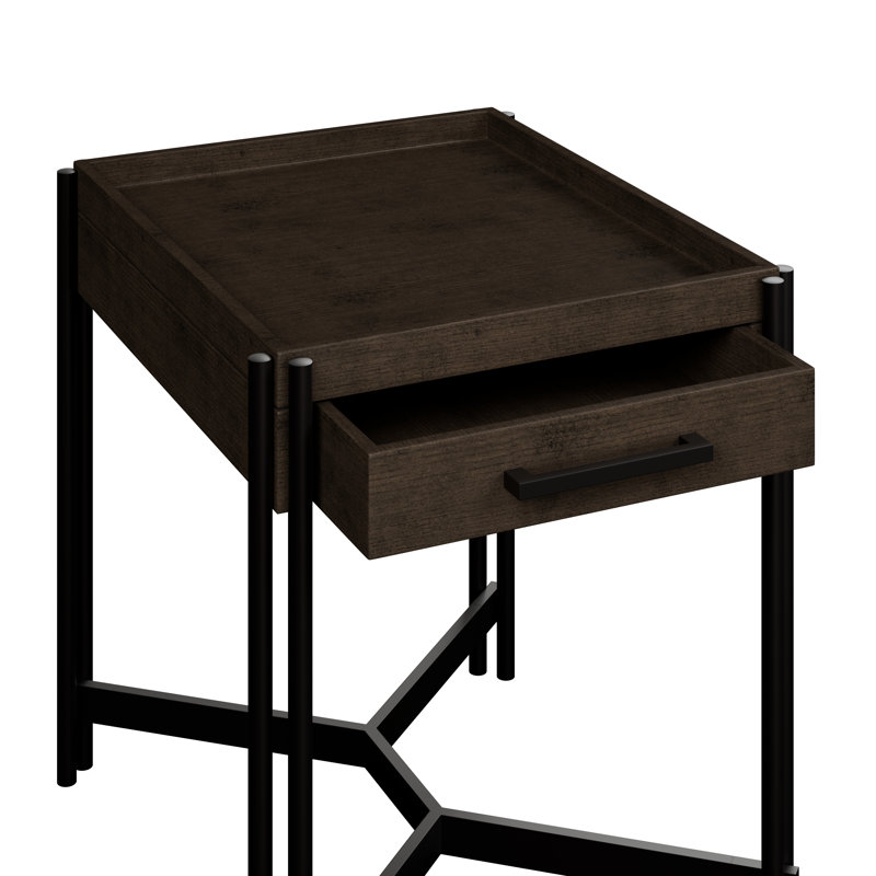 Table de bout de chaise foncé cacao