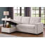 Canapé-lit modulaire réversible en tissu tissé de 84,5 po avec méridienne de rangement-1363530187