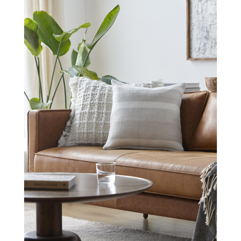 Hereford Striped Reversible Throw Pillow, Polyester, 22"H x 22"W