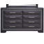 Commode 8 tiroirs, commode de rangement, noir