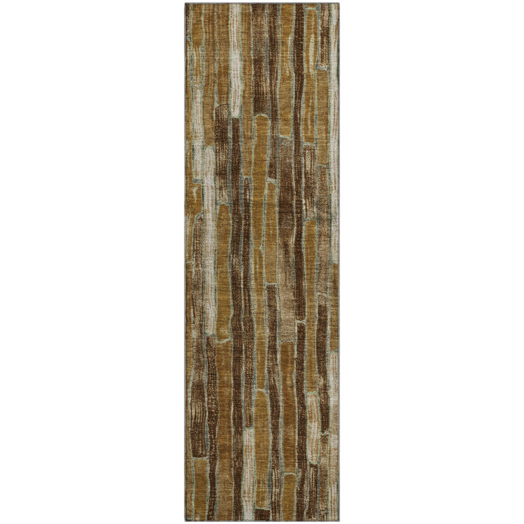 Premium Machine Washable Kumbhar AMF1301 Stripes Rug