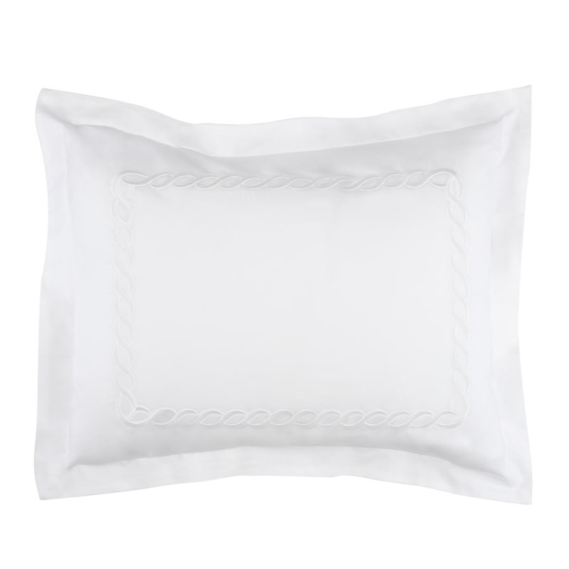 Lisbeth Classic Cotton Blend Sham, White, Queen