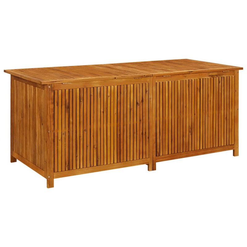 META 175 cm W 727 L Acacia Solid Wood Deck Box in Brown